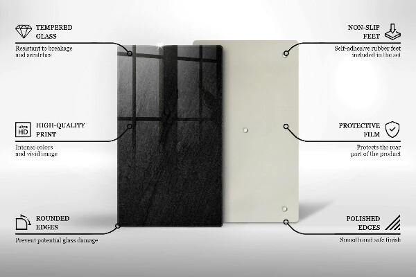 Protetor de placa de indução textura da rocha