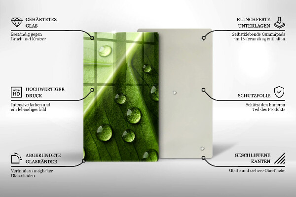 Protetor de placa de indução Orvalho e folha da natureza