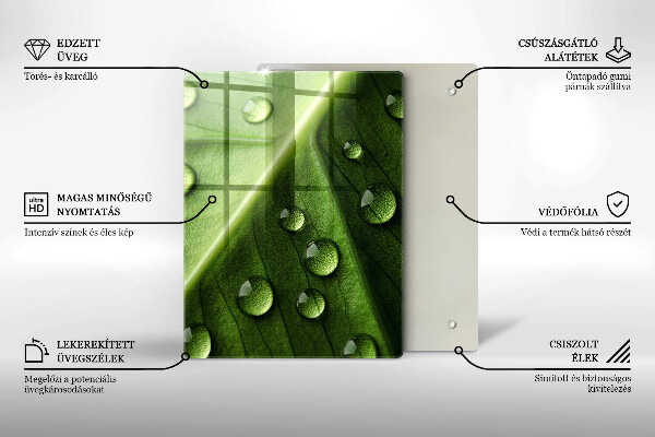 Protetor de placa de indução Orvalho e folha da natureza