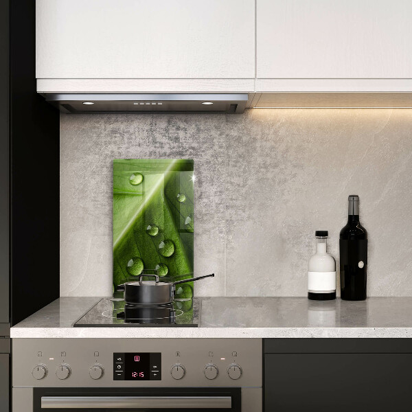 Protetor de placa de indução Orvalho e folha da natureza