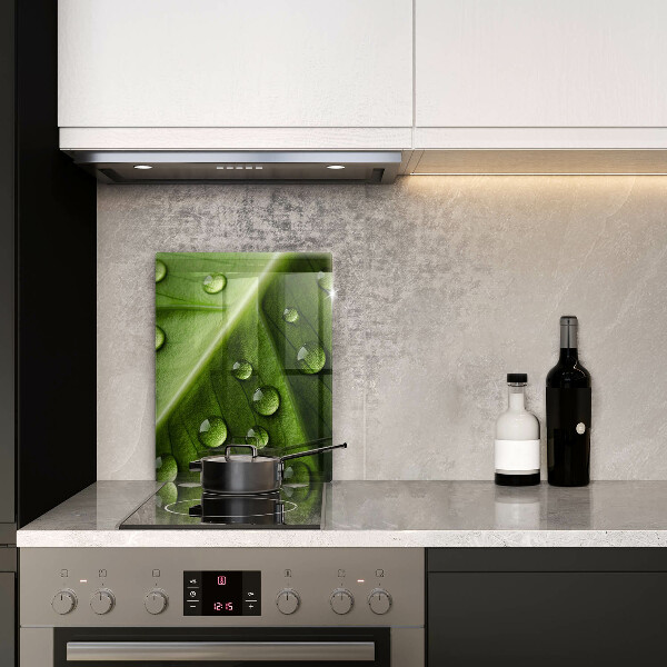 Protetor de placa de indução Orvalho e folha da natureza