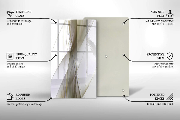 Protetor de bancada Design de linhas abstratas