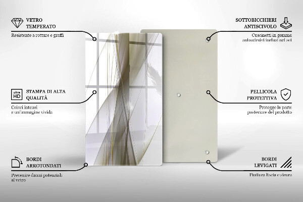 Protetor de bancada Design de linhas abstratas