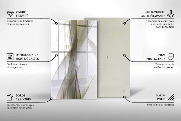 Protetor de bancada Design de linhas abstratas