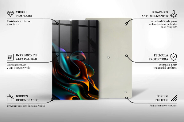 Protetor de bancada Abstração colorida