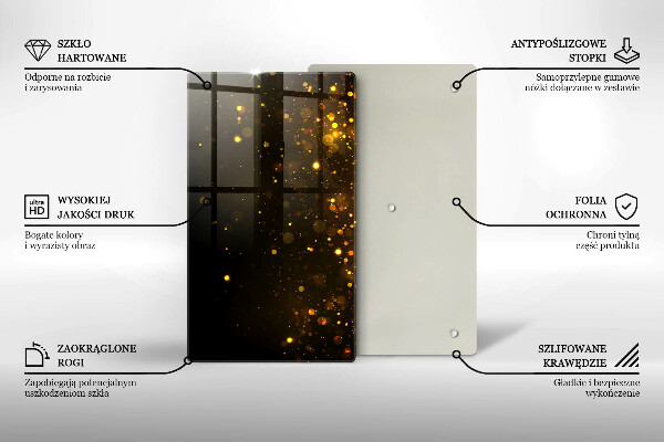 Proteção para placa de indução Glitter dourado