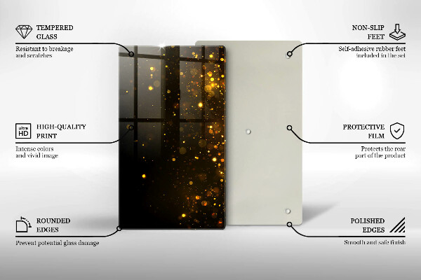 Proteção para placa de indução Glitter dourado