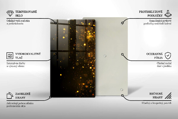 Proteção para placa de indução Glitter dourado