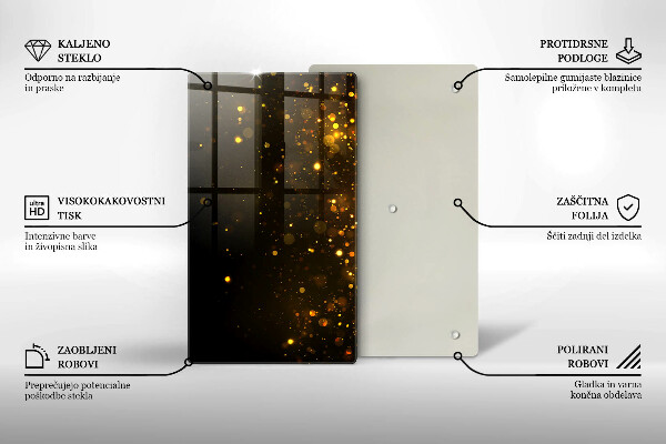 Proteção para placa de indução Glitter dourado