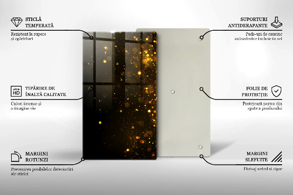 Proteção para placa de indução Glitter dourado