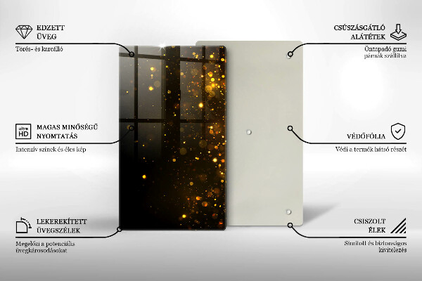 Proteção para placa de indução Glitter dourado