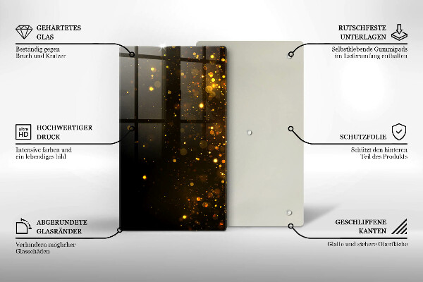 Proteção para placa de indução Glitter dourado