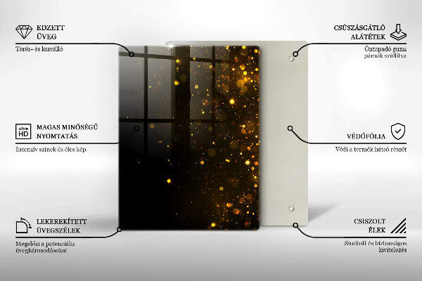 Proteção para placa de indução Glitter dourado