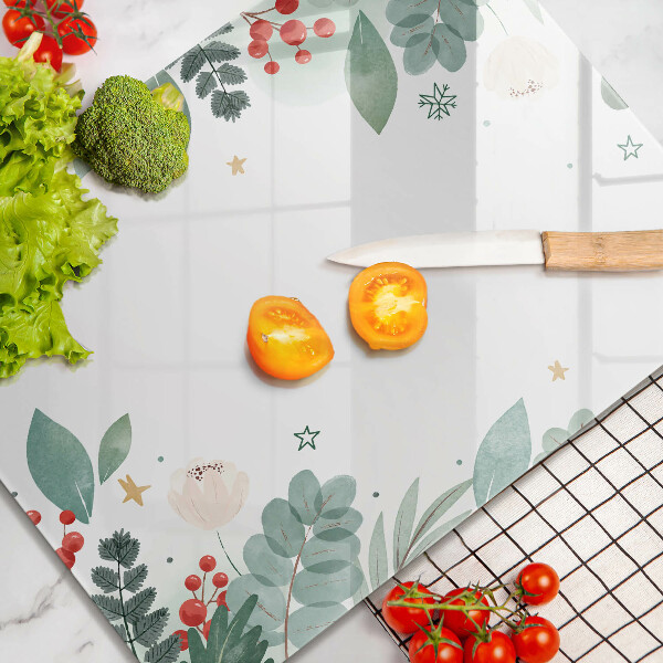 Proteção para placa de indução Folhas de aquarela