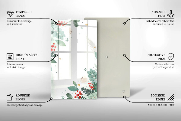 Proteção para placa de indução Folhas de aquarela