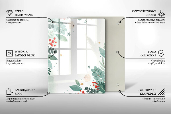 Proteção para placa de indução Folhas de aquarela