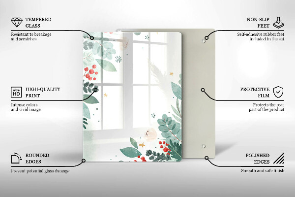 Proteção para placa de indução Folhas de aquarela