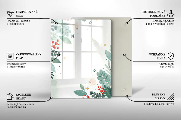 Proteção para placa de indução Folhas de aquarela