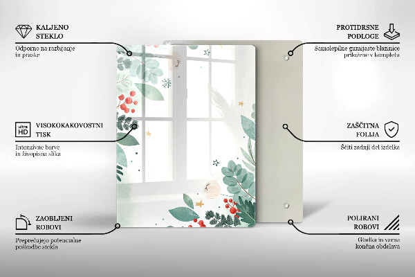 Proteção para placa de indução Folhas de aquarela