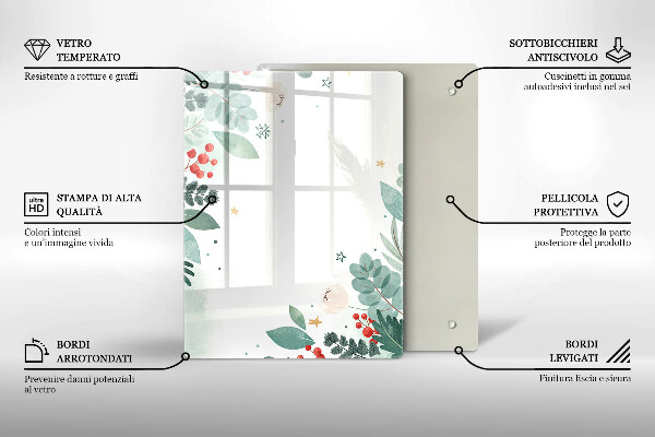 Proteção para placa de indução Folhas de aquarela