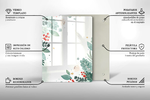 Proteção para placa de indução Folhas de aquarela