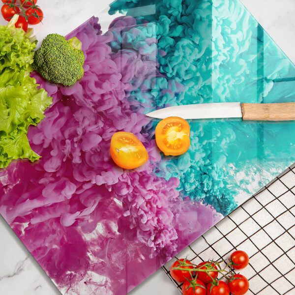 Protetor de bancada Fumaça rosa-turquesa