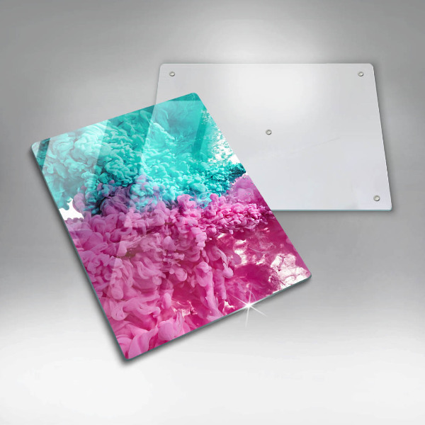 Protetor de bancada Fumaça rosa-turquesa