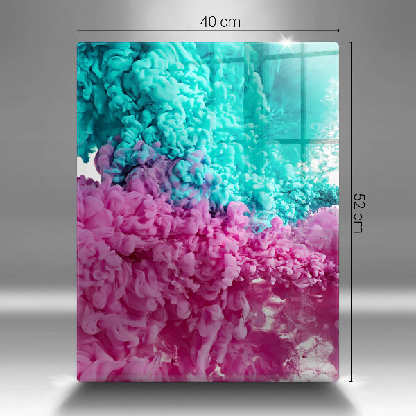 Protetor de bancada Fumaça rosa-turquesa