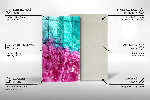 Protetor de bancada Fumaça rosa-turquesa