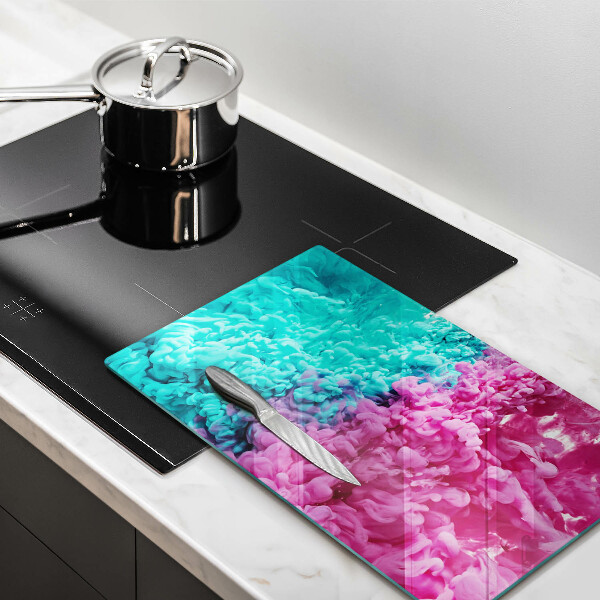 Protetor de bancada Fumaça rosa-turquesa