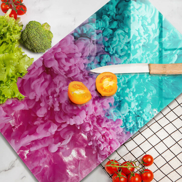 Protetor de bancada Fumaça rosa-turquesa