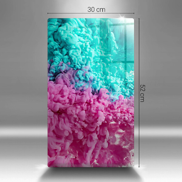 Protetor de bancada Fumaça rosa-turquesa