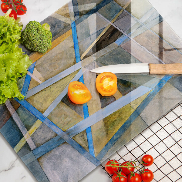 Proteção para placa de indução Linhas Pintadas Abstração