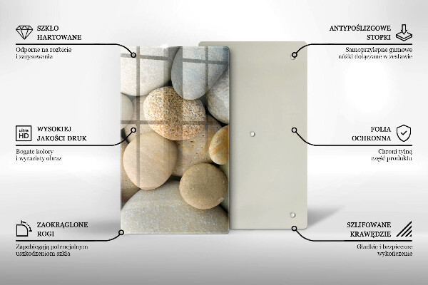 Protetor de placa de indução Padrão de pedras ovais