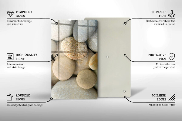 Protetor de placa de indução Padrão de pedras ovais