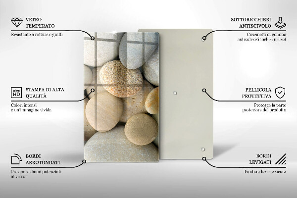 Protetor de placa de indução Padrão de pedras ovais