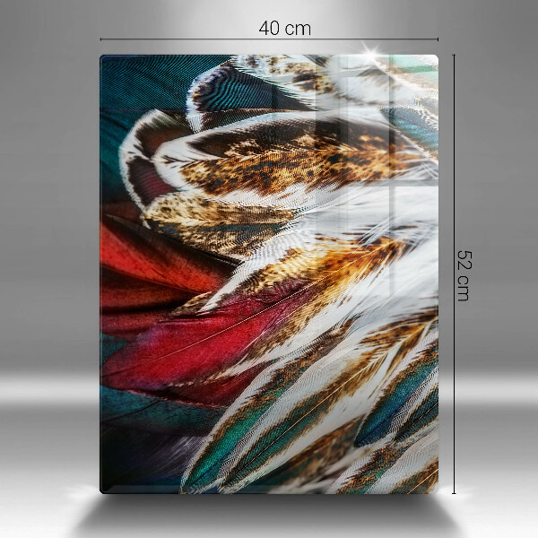 Proteção para placa de indução penas de pássaros boho