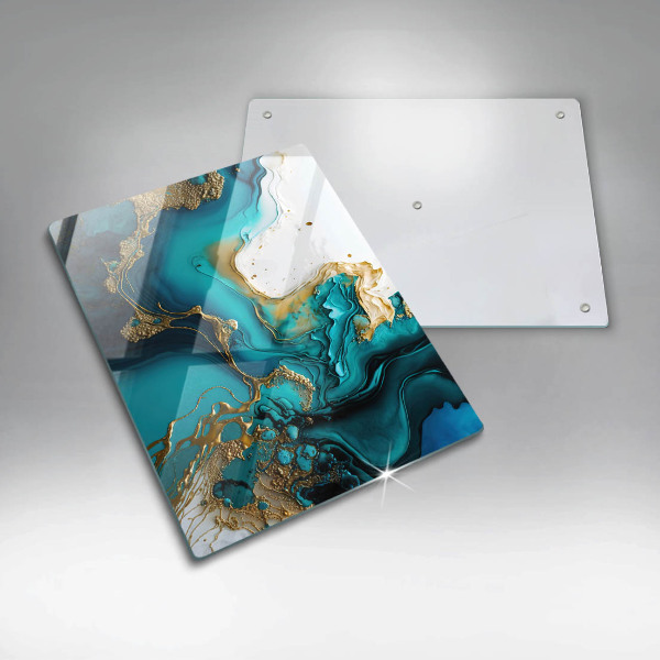 Protetor de placa de indução Abstração turquesa