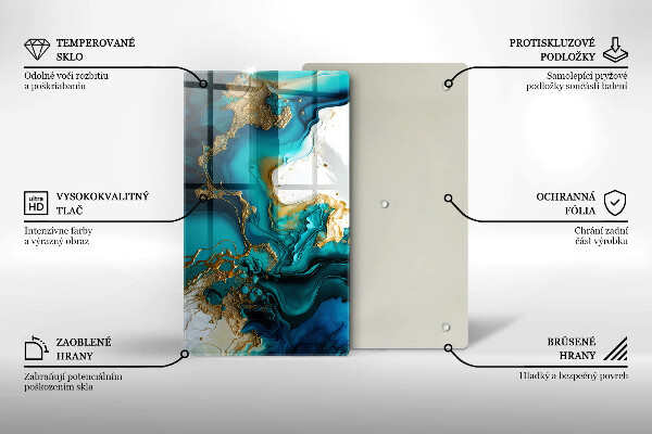 Protetor de placa de indução Abstração turquesa