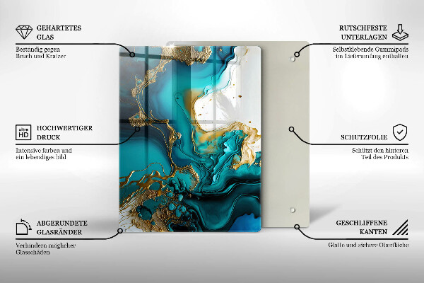 Protetor de placa de indução Abstração turquesa