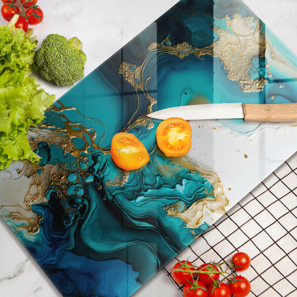 Protetor de placa de indução Abstração turquesa