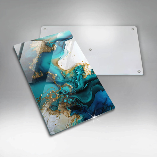 Protetor de placa de indução Abstração turquesa