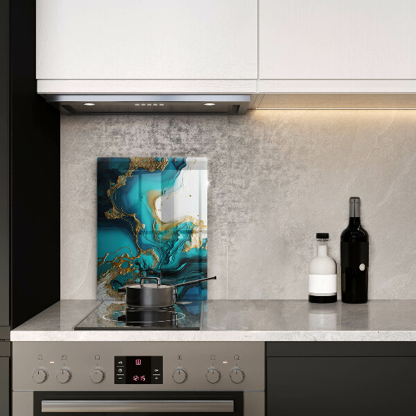 Protetor de placa de indução Abstração turquesa