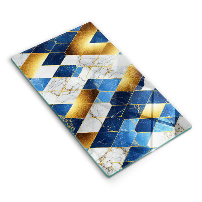 Protetor de bancada Mármore losango dourado