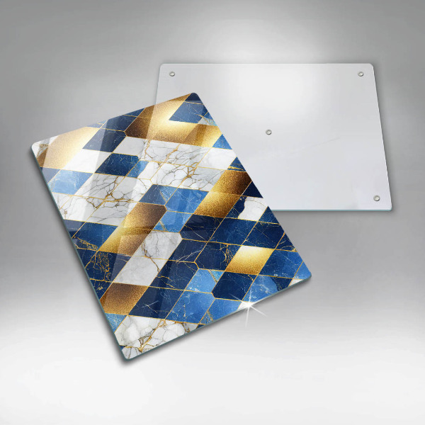 Protetor de bancada Mármore losango dourado