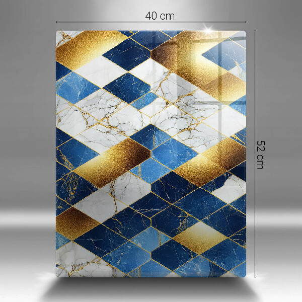 Protetor de bancada Mármore losango dourado