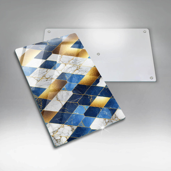 Protetor de bancada Mármore losango dourado