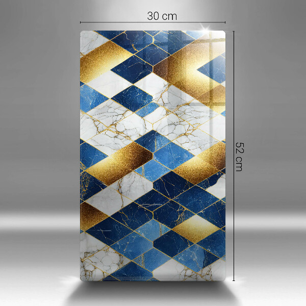 Protetor de bancada Mármore losango dourado