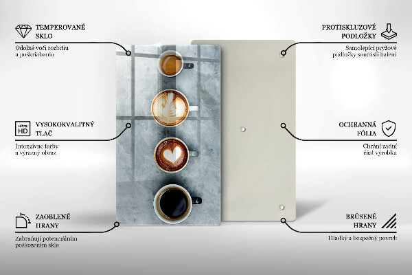 Protetor de bancada Cozinha - xícaras de café