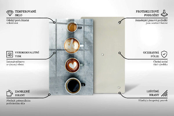 Protetor de bancada Cozinha - xícaras de café